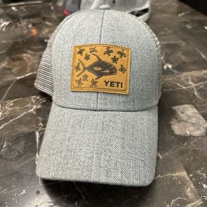 Yeti Cooler Jmarquarot edition Fish Grey Leather Patch. like New.